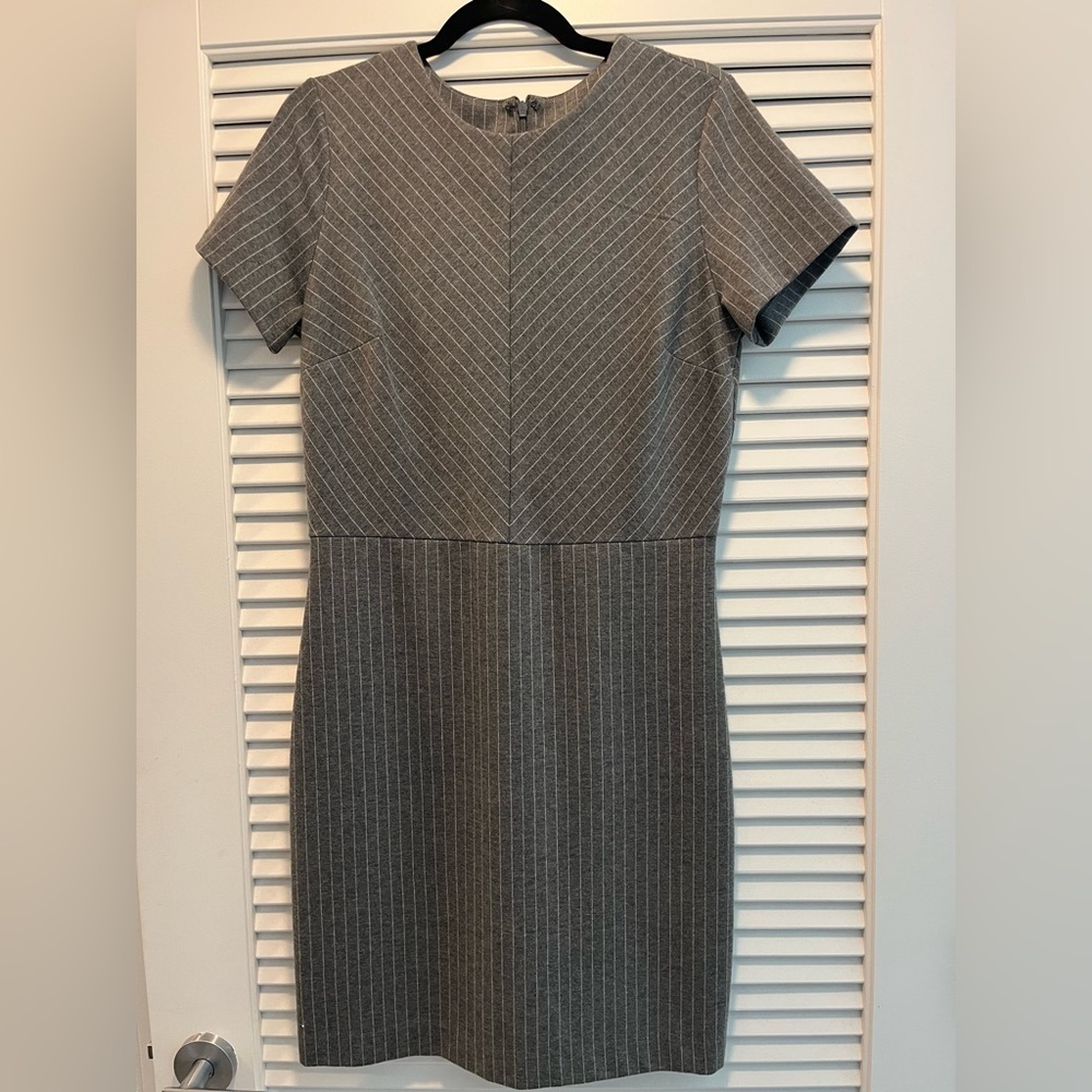 Banana Republic Charcoal Pinstripe Dress